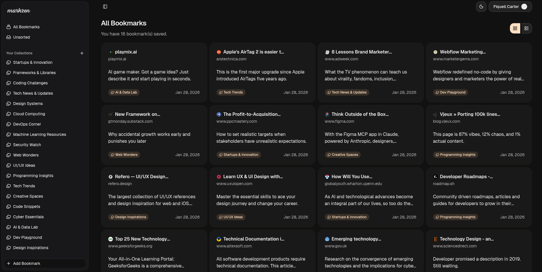 Dark dashboard screenshot